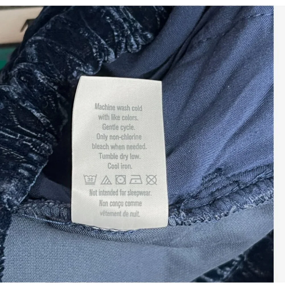 Gymboree Pants Girls XS 4 Navy Crushed‎ Velvet Velour Jogger Winter Glam Nwt